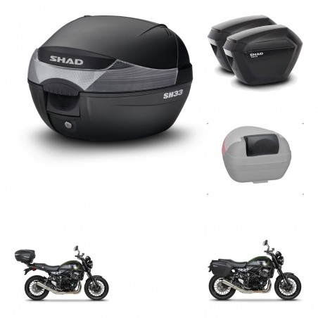 SHAD Maletas sh23 + soporte montaje baul SH33 accesorios KIT-473620