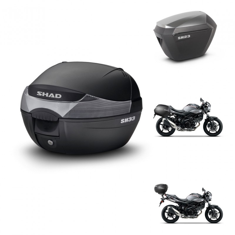 SHAD Maletas sh23 alu + soporte montaje baul SH33 KIT-473625
