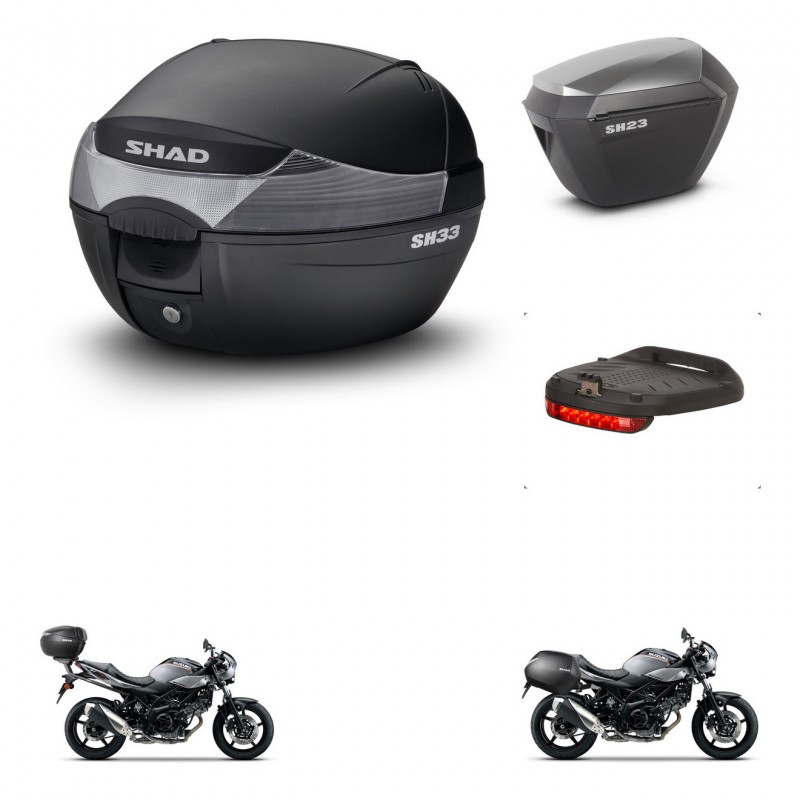 SHAD Maletas sh23 alu + soporte montaje baul SH33 accesorios KIT-473627
