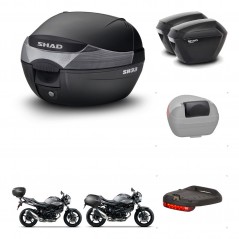 SHAD Maletas sh23 + soporte montaje baul SH33 accesorios KIT-473630