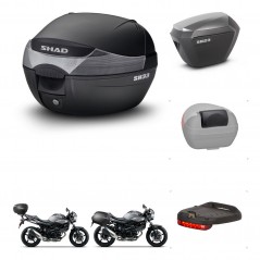 SHAD Maletas sh23 alu + soporte montaje baul SH33 accesorios KIT-473631