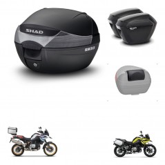 SHAD Maletas sh23 + soporte montaje baul SH33 accesorios KIT-473636