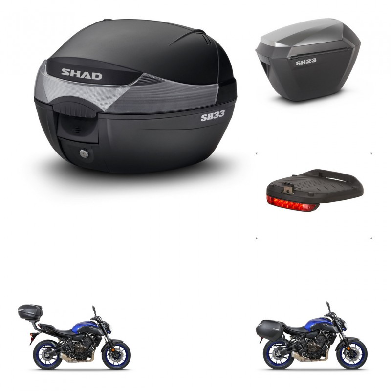SHAD Maletas sh23 alu + soporte montaje baul SH33 accesorios KIT-473643