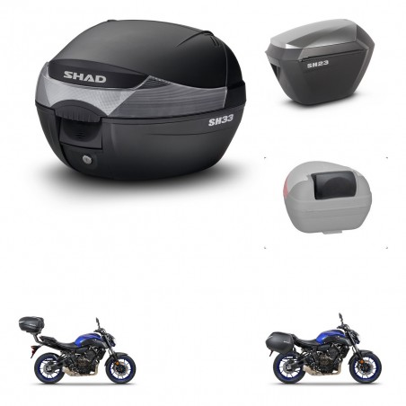 SHAD Maletas sh23 alu + soporte montaje baul SH33 accesorios KIT-473645