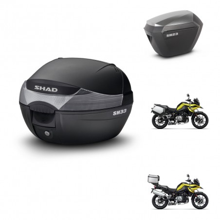 SHAD Maletas sh23 alu + soporte montaje baul SH33 KIT-473649
