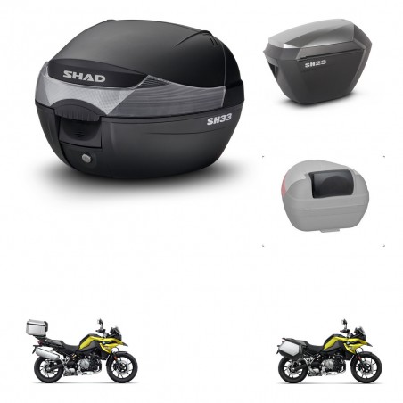 SHAD Maletas sh23 alu + soporte montaje baul SH33 accesorios KIT-473653