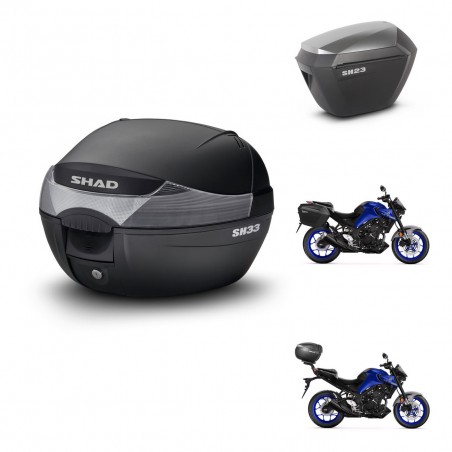 SHAD Maletas sh23 alu + soporte montaje baul SH33 KIT-473665