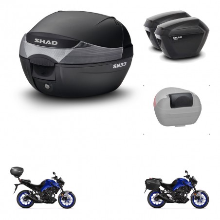 SHAD Maletas sh23 + soporte montaje baul SH33 accesorios KIT-473668