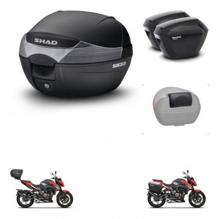 SHAD Maletas sh23 + soporte montaje baul SH33 accesorios KIT-473692