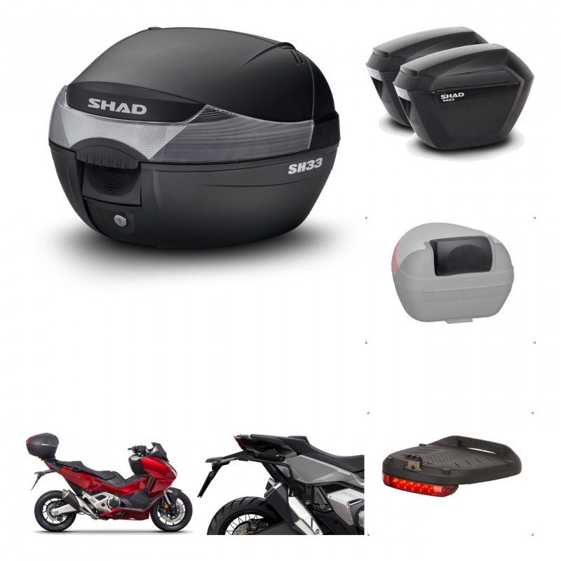 SHAD Maletas sh23 + soporte montaje baul SH33 accesorios KIT-473702