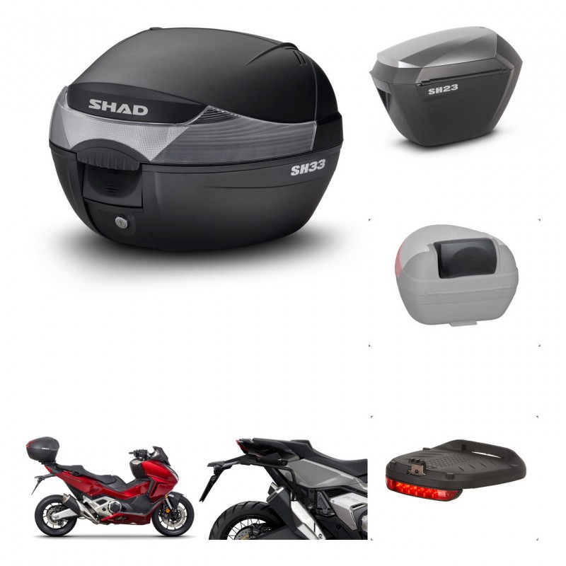 SHAD Maletas sh23 alu + soporte montaje baul SH33 accesorios KIT-473703