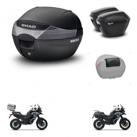 SHAD Maletas sh23 + soporte montaje baul SH33 accesorios KIT-473708