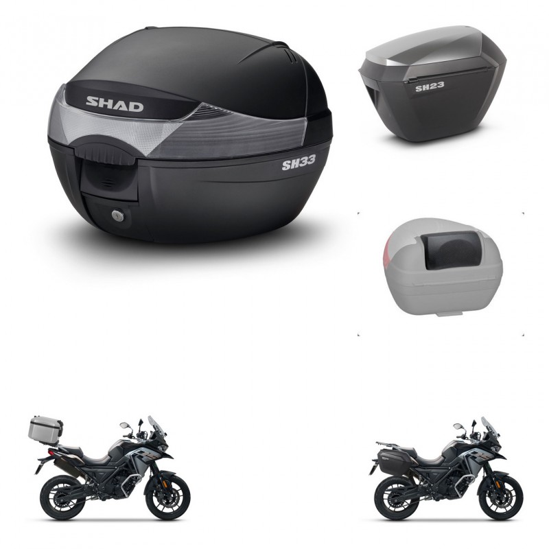 SHAD Maletas sh23 alu + soporte montaje baul SH33 accesorios KIT-473709