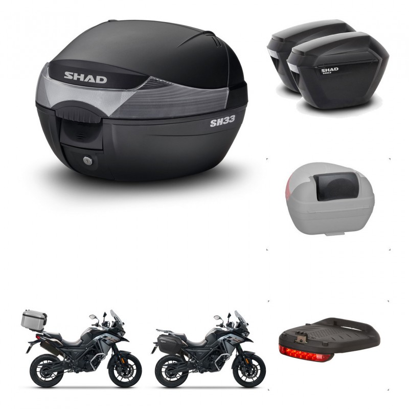 SHAD Maletas sh23 + soporte montaje baul SH33 accesorios KIT-473710