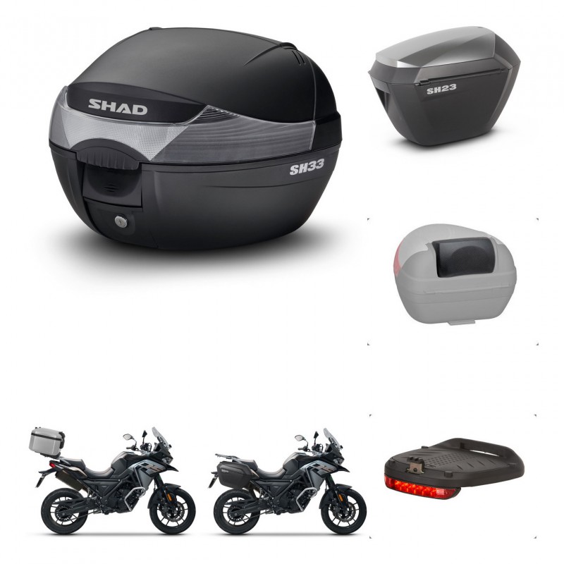 SHAD Maletas sh23 alu + soporte montaje baul SH33 accesorios KIT-473711