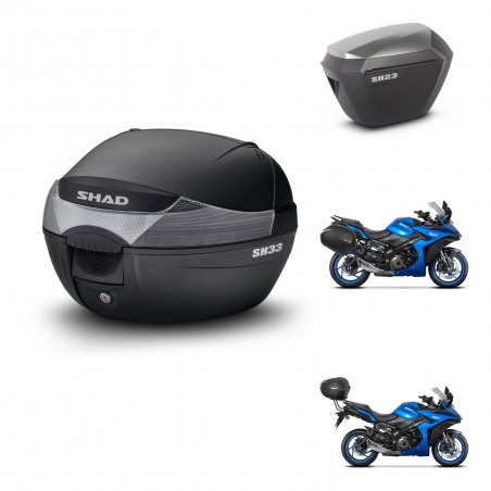 SHAD Maletas sh23 alu + soporte montaje baul SH33 KIT-473721