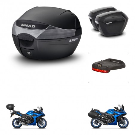 SHAD Maletas sh23 + soporte montaje baul SH33 accesorios KIT-473722