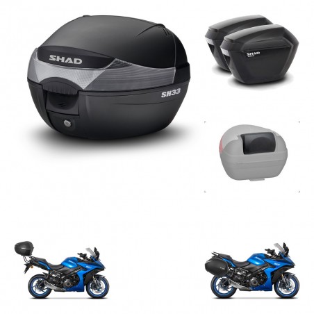 SHAD SH23 suitcases + mounting bracket SH33 trunk accessories KIT-473724