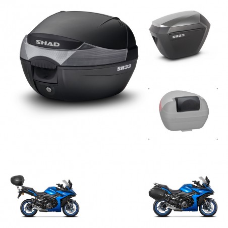 SHAD Maletas sh23 alu + soporte montaje baul SH33 accesorios KIT-473725