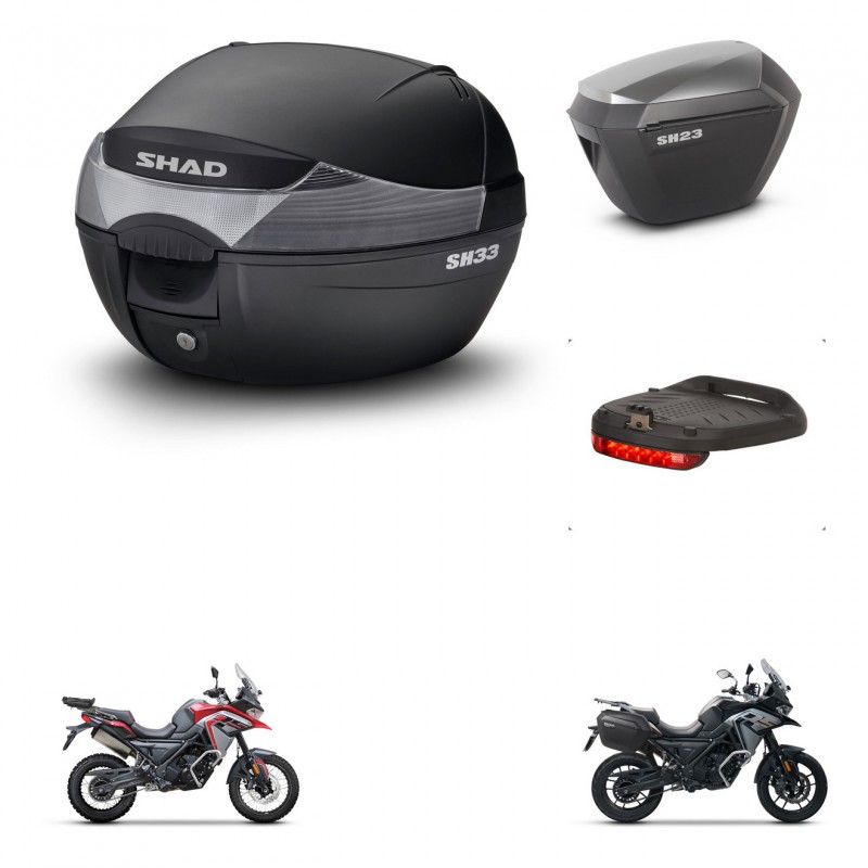 SHAD Maletas sh23 alu + soporte montaje baul SH33 accesorios KIT-473731