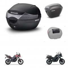 SHAD Maletas sh23 alu + soporte montaje baul SH33 accesorios KIT-473733