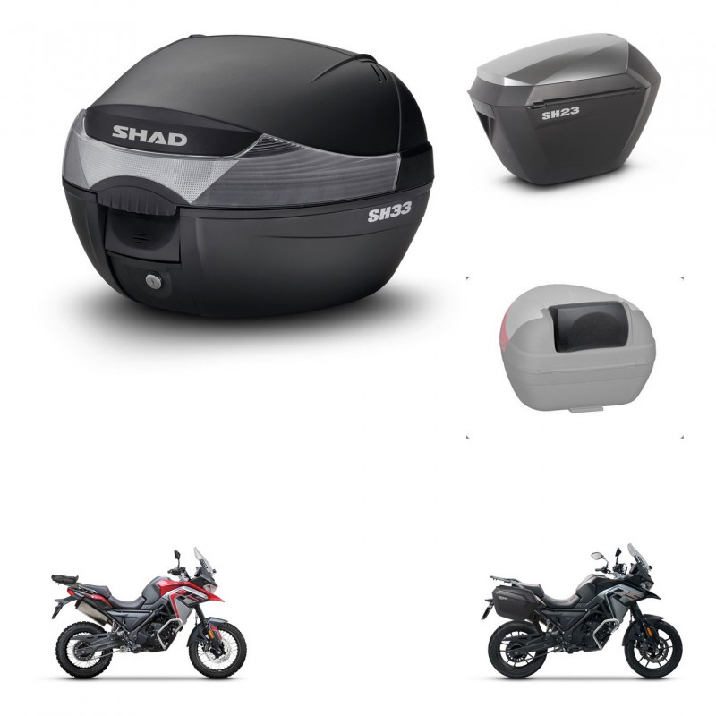 SHAD Maletas sh23 alu + soporte montaje baul SH33 accesorios KIT-473733