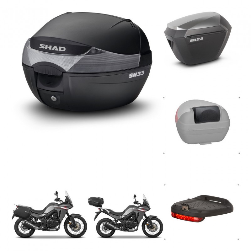 SHAD Maletas sh23 alu + soporte montaje baul SH33 accesorios KIT-473743