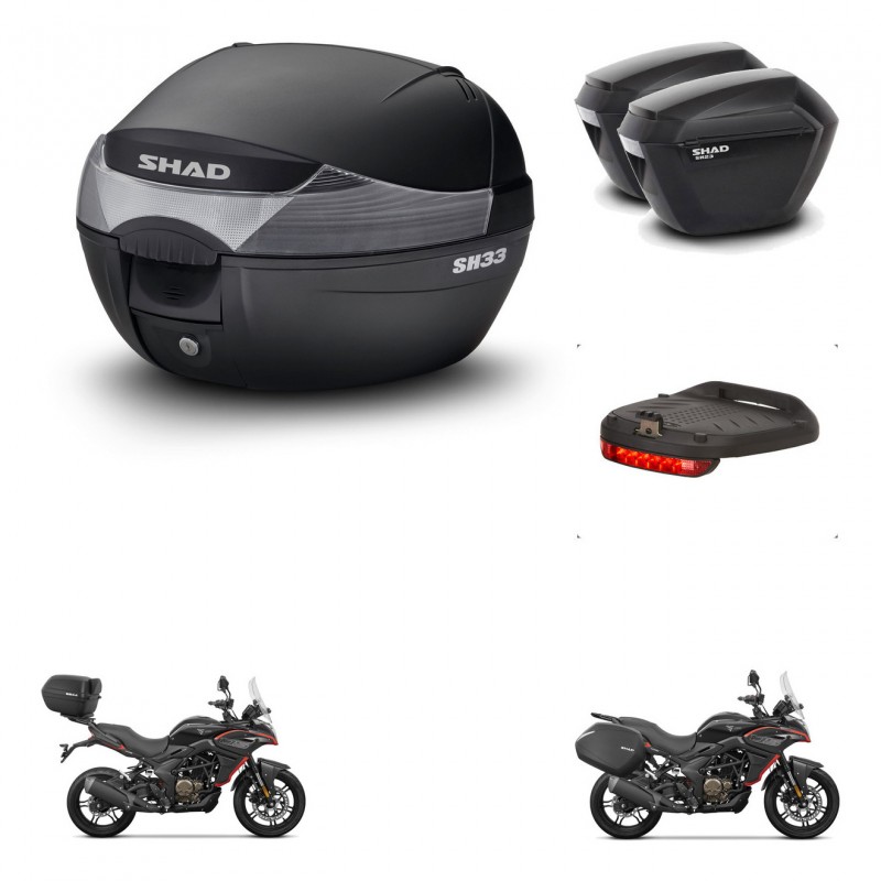 SHAD Maletas sh23 + soporte montaje baul SH33 accesorios KIT-473746