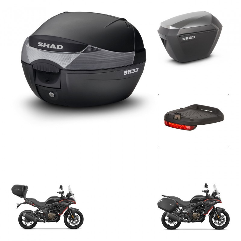 SHAD Maletas sh23 alu + soporte montaje baul SH33 accesorios KIT-473747