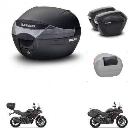 SHAD Maletas sh23 + soporte montaje baul SH33 accesorios KIT-473748
