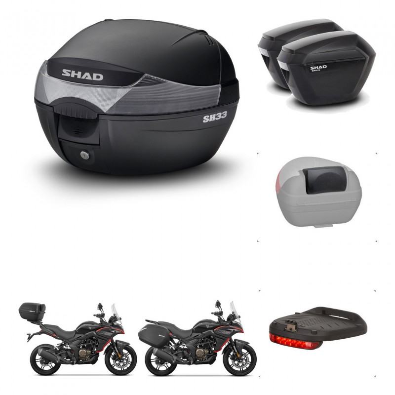 SHAD Maletas sh23 + soporte montaje baul SH33 accesorios KIT-473750