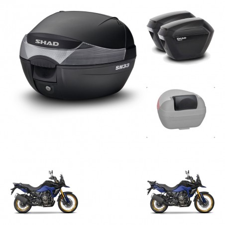 SHAD Maletas sh23 + soporte montaje baul SH33 accesorios KIT-473756