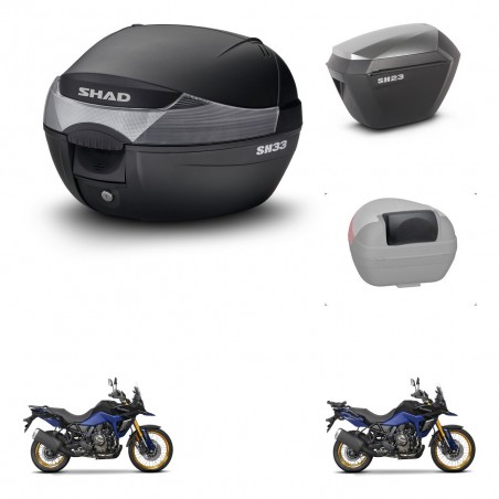 SHAD Maletas sh23 alu + soporte montaje baul SH33 accesorios KIT-473757