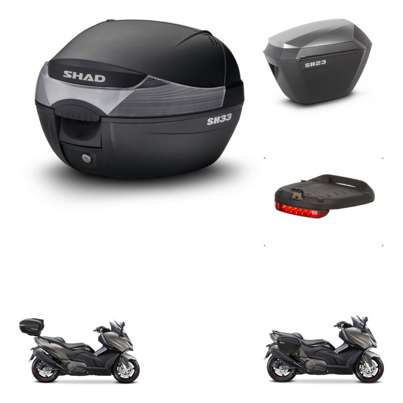 SHAD Maletas sh23 alu + soporte montaje baul SH33 accesorios KIT-473771