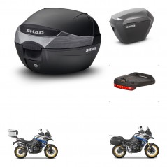 SHAD SH23 alu suitcases + mounting bracket SH33 trunk accessories KIT-473779