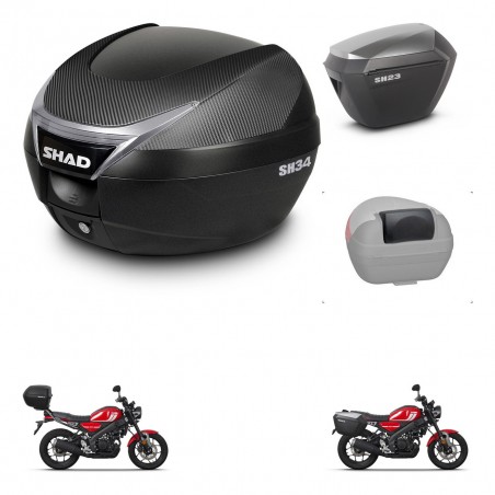 SHAD Maletas sh23 alu + soporte montaje baul SH34 accesorios KIT-473789