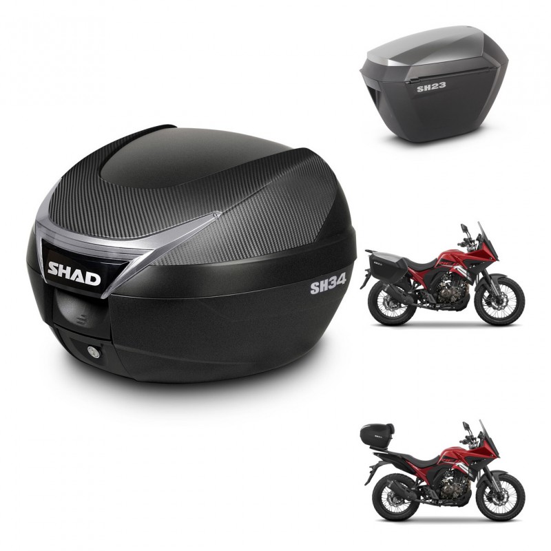 SHAD Maletas sh23 alu + soporte montaje baul SH34 KIT-473793