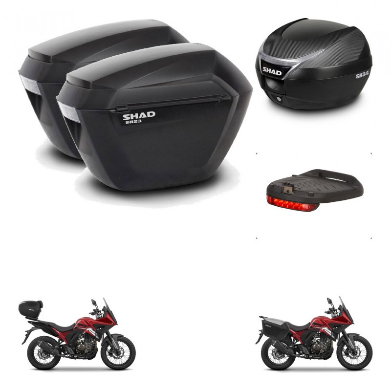 SHAD Trunk SH34 + mounting bracket suitcases sh23 accessories KIT-473794