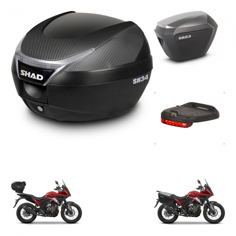 SHAD Maletas sh23 alu + soporte montaje baul SH34 accesorios KIT-473795