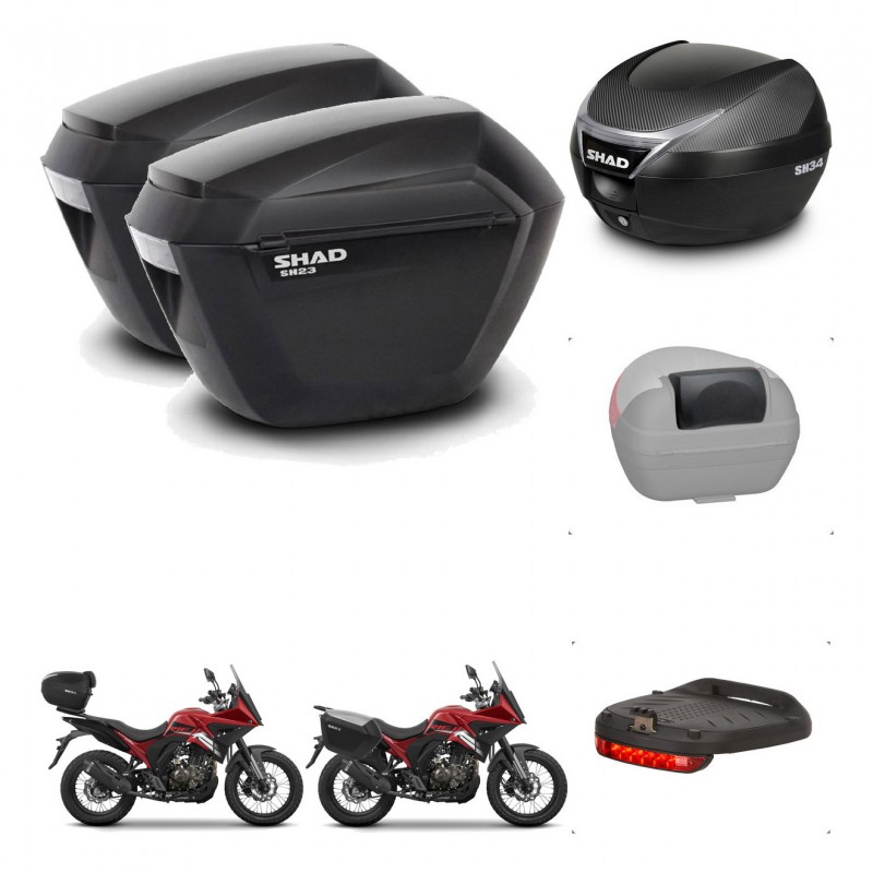 SHAD Trunk SH34 + mounting bracket suitcases sh23 accessories KIT-473798