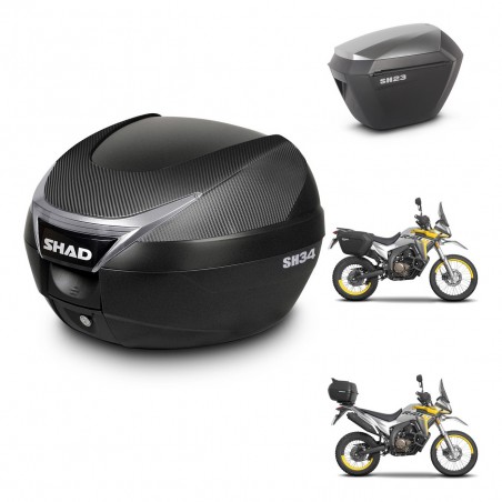 SHAD Maletas sh23 alu + soporte montaje baul SH34 KIT-473809