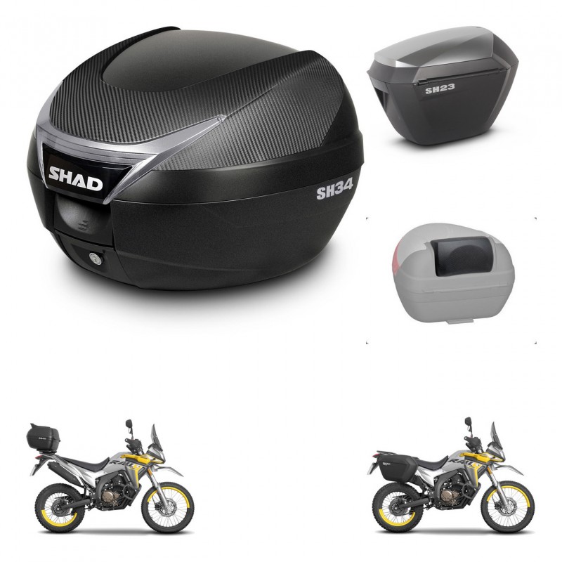 SHAD Maletas sh23 alu + soporte montaje baul SH34 accesorios KIT-473813