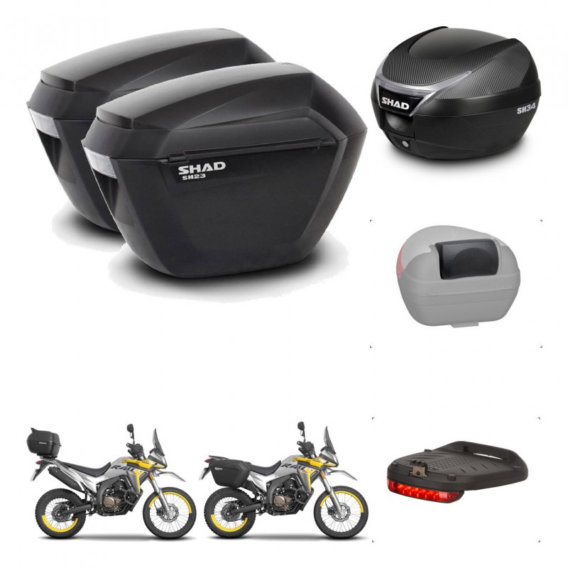 SHAD Baul SH34 + soporte montaje maletas sh23 accesorios KIT-473814