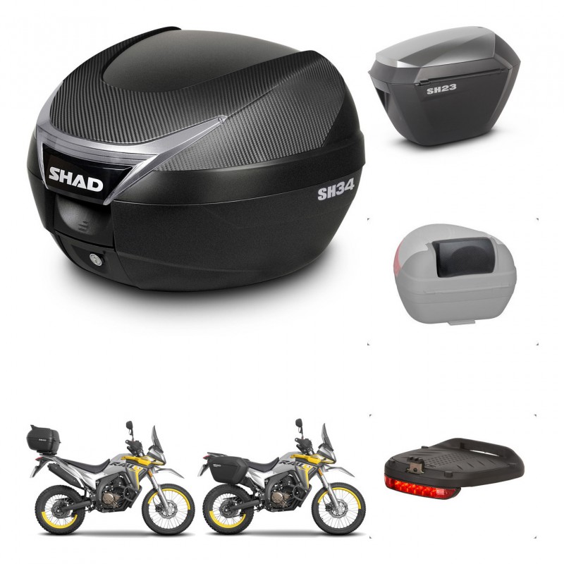 SHAD Maletas sh23 alu + soporte montaje baul SH34 accesorios KIT-473815