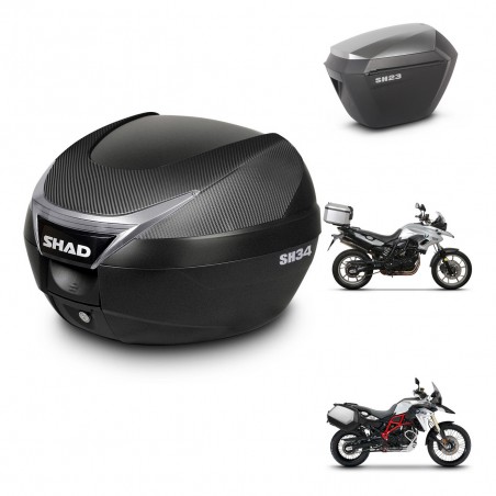 SHAD Maletas sh23 alu + soporte montaje baul SH34 KIT-473825