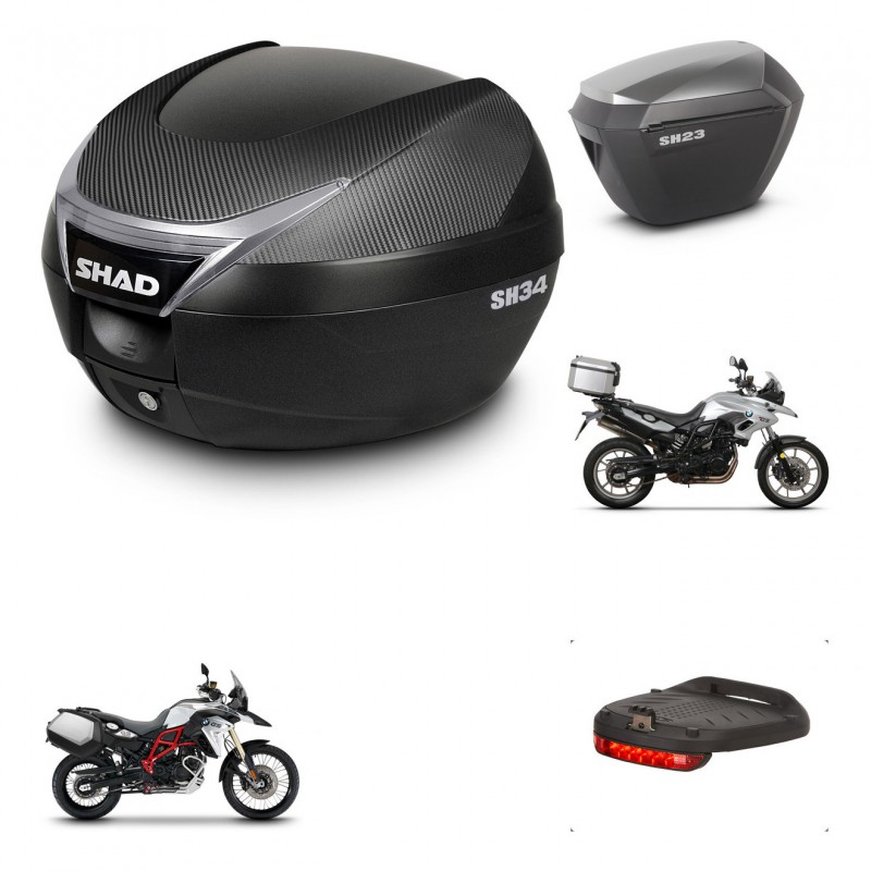 SHAD Maletas sh23 alu + soporte montaje baul SH34 accesorios KIT-473827
