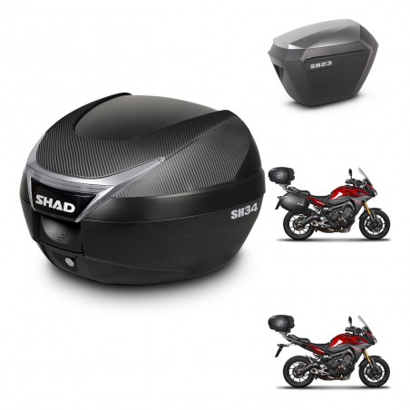 SHAD Maletas sh23 alu + soporte montaje baul SH34 KIT-473857