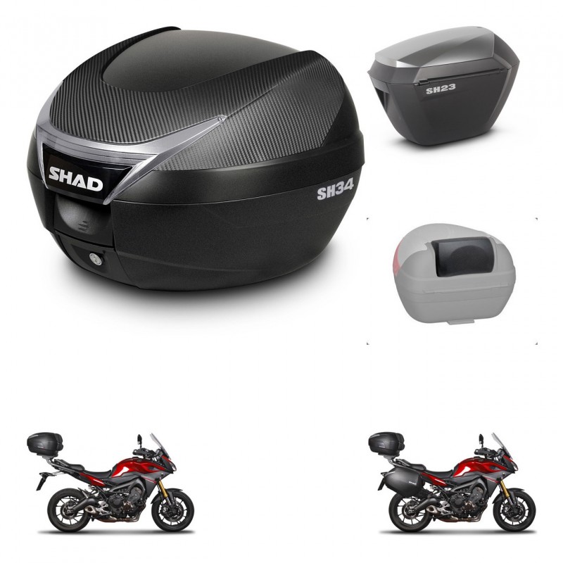 SHAD Maletas sh23 alu + soporte montaje baul SH34 accesorios KIT-473861