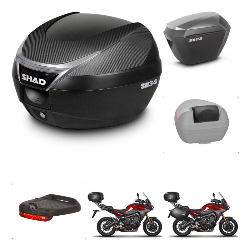SHAD Maletas sh23 alu + soporte montaje baul SH34 accesorios KIT-473863