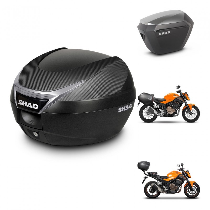 SHAD Maletas sh23 alu + soporte montaje baul SH34 KIT-473873